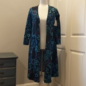 LuLaRoe black and blue floral Sarah open c…